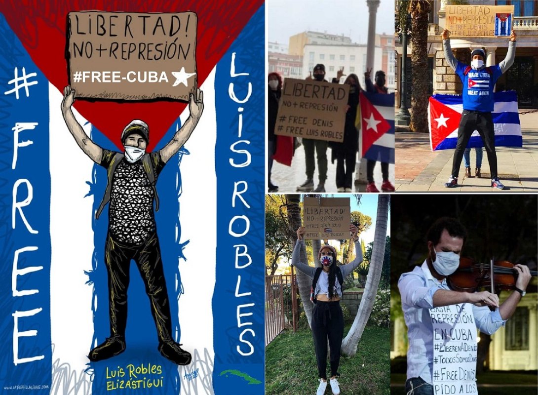 Luis Robles, carteles por su libertad. #free-luisrobles