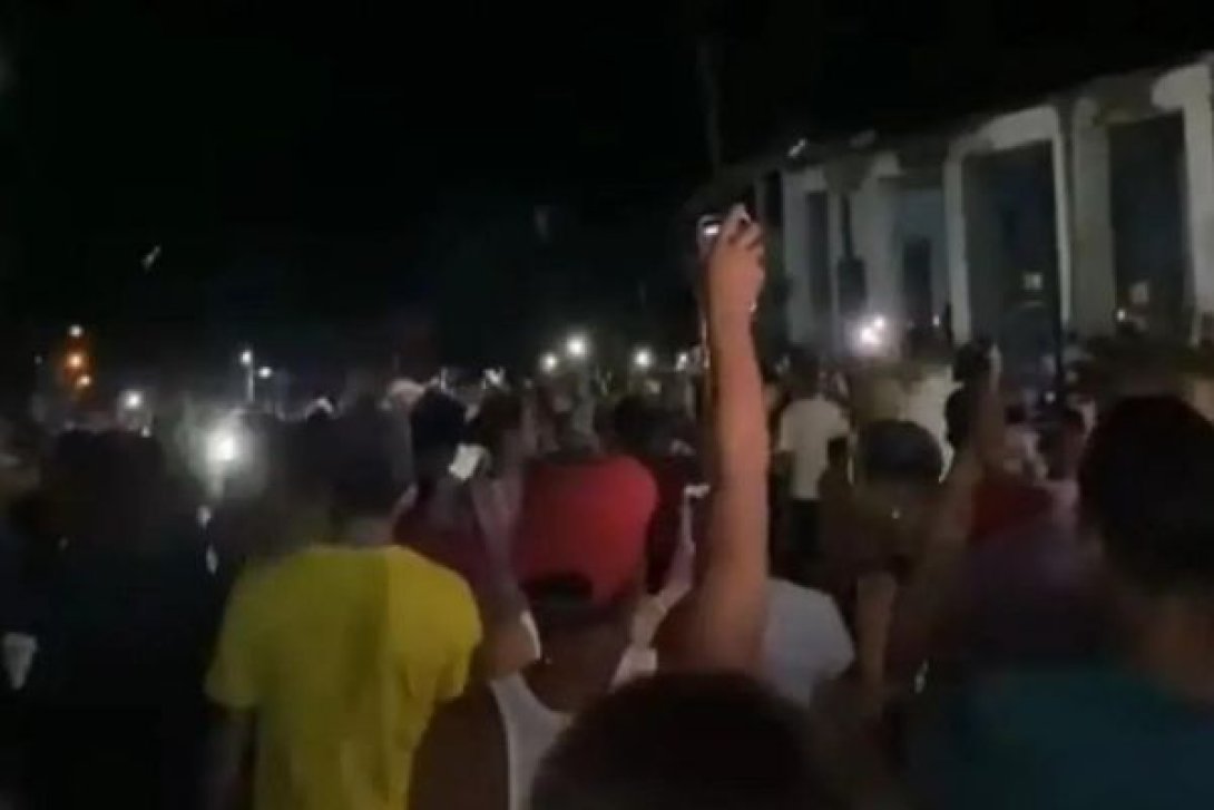 Manifestaciones en Nuevitas, Camagüey, en agosto de 2022.