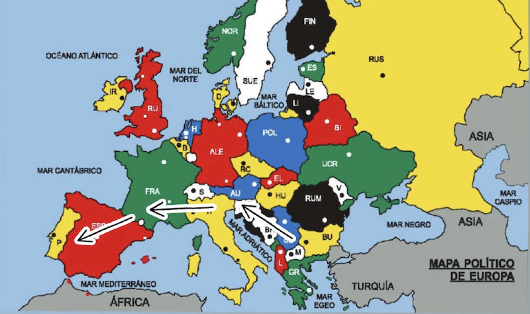 Ruta migratoria utilizada por los cubanos para llegar a España vía Croacia.