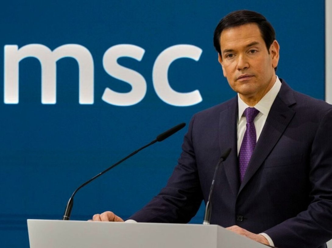 El Secretario de Estado de Estados Unidos, Marco Rubio, en la Conferencia de Seguridad de Múnich (febrero de 2026).