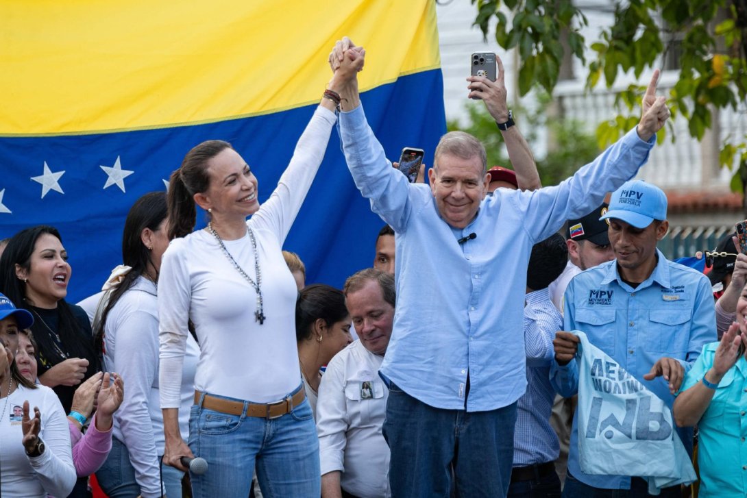 María Corina Machado y Edmundo González, políticos venezolanos.