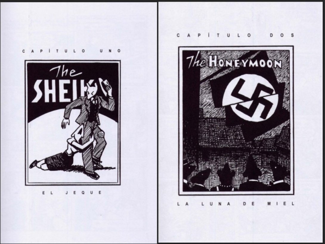 Portadillas de la novela gráfica "Maus" del autor estadounidense Art Spiegelman. 