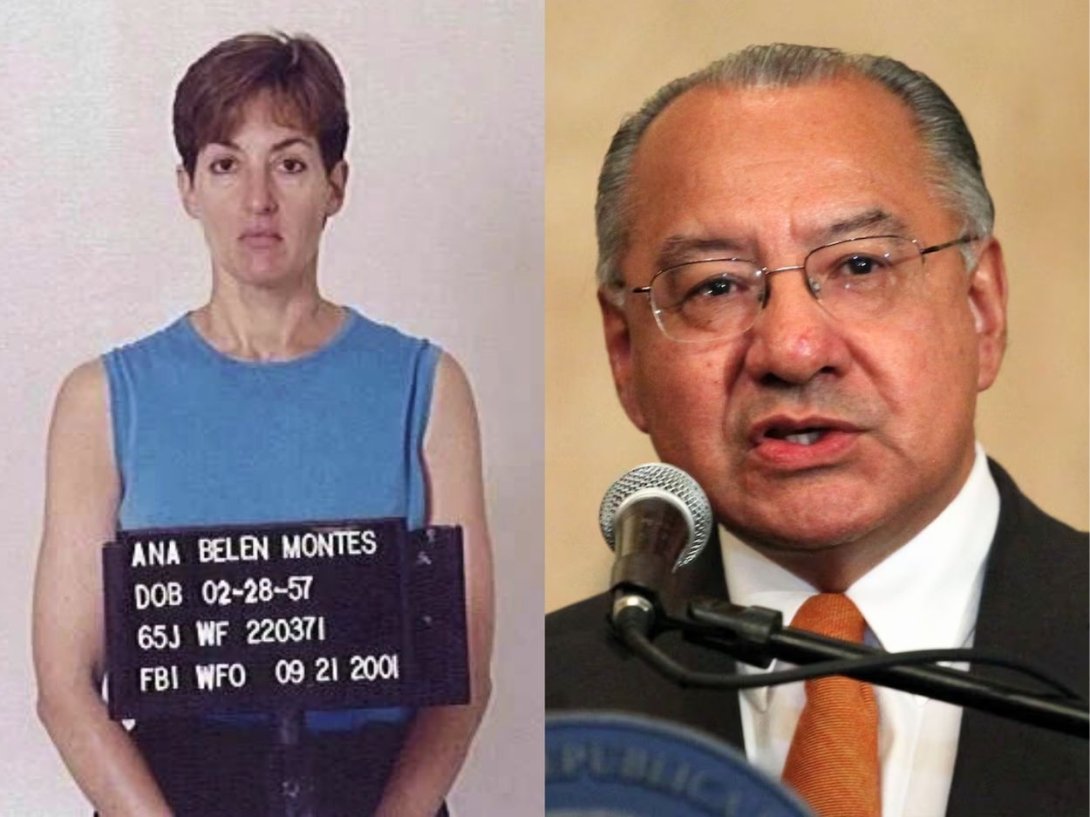Ana Belén Montes y Víctor Manuel Rocha, espías del régimen cubano en Estados Unidos.