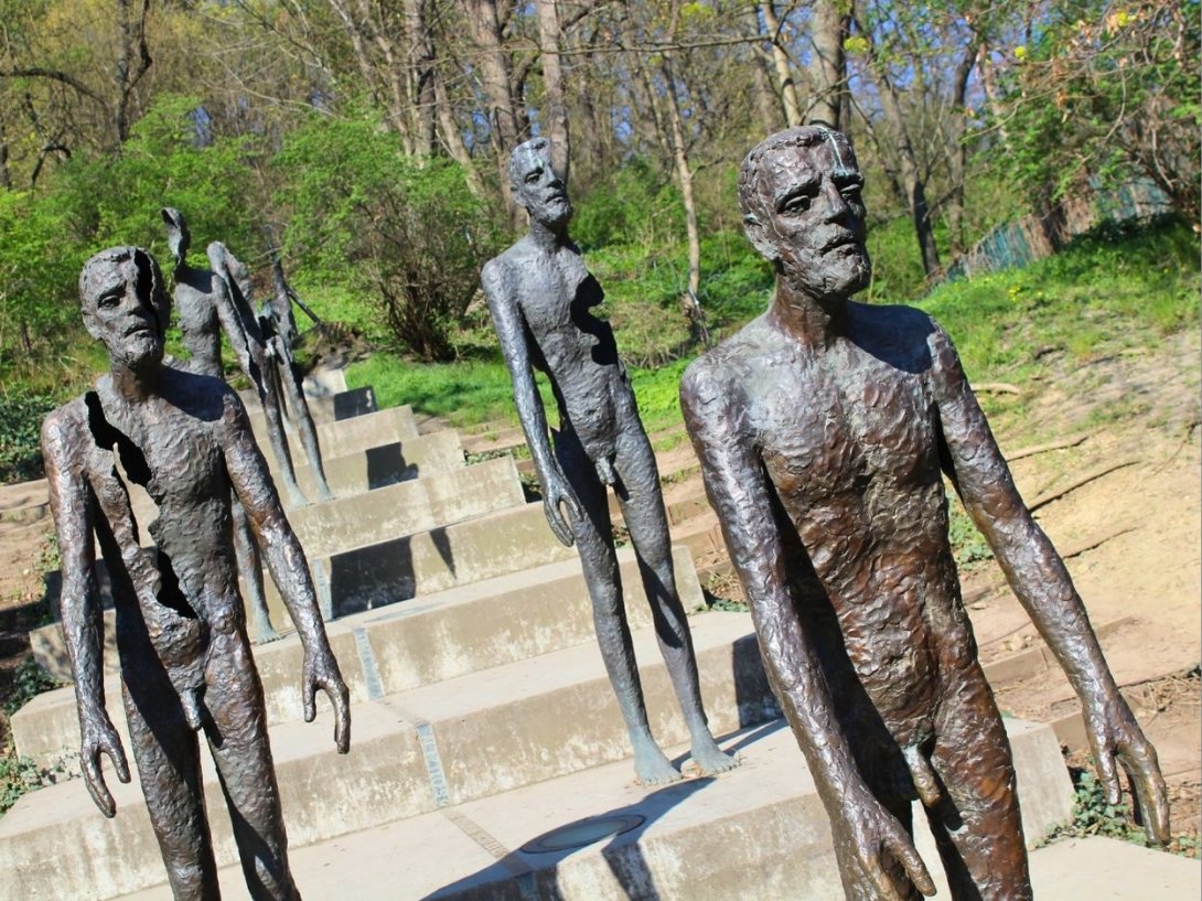 Monumento a las víctimas del comunismo en Praga (Fragmento), del escultor Olbram Zoubek (2002).