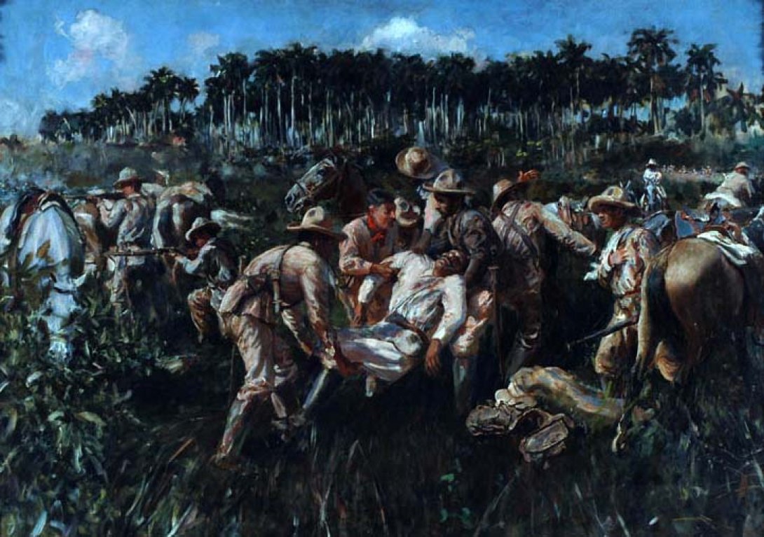 "Muerte de Maceo", pintura de Armando García Menocal.