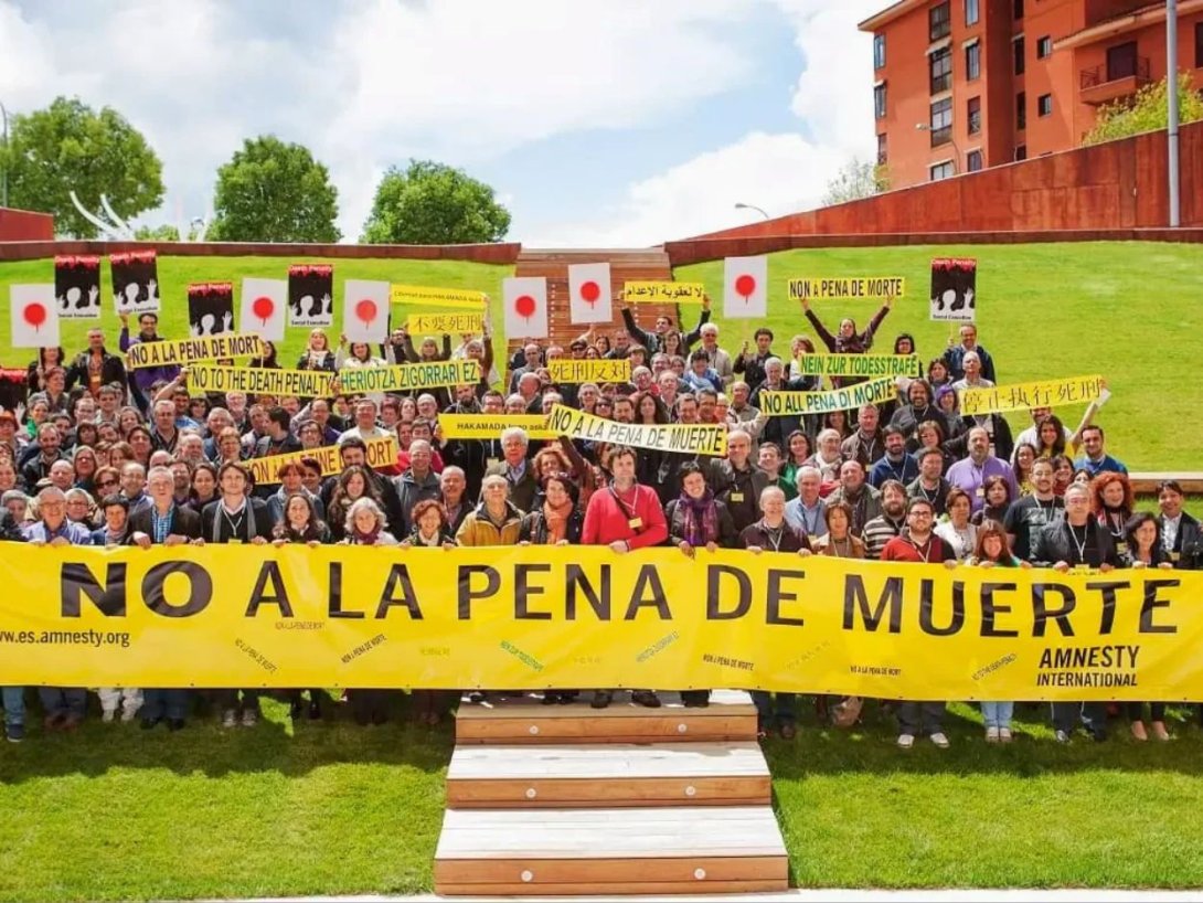Activistas de Amnistía Internacional se manifiestan contra la pena de muerte. Foto: Amnistía Internacional.