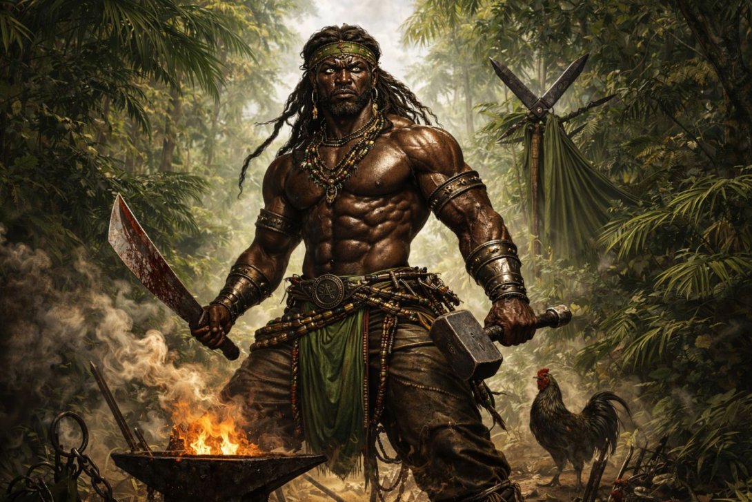 Representación del orisha Oggún.