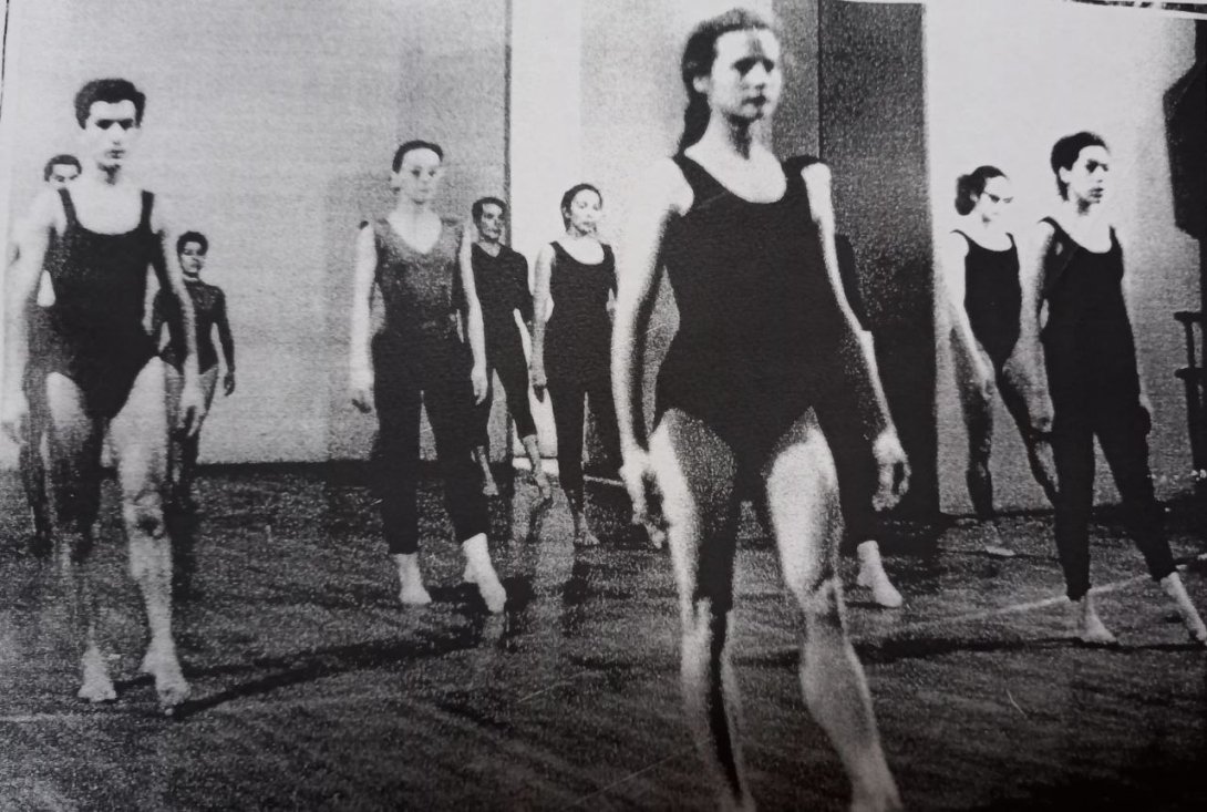 Ensayo de Federico Castro y otros bailarines.