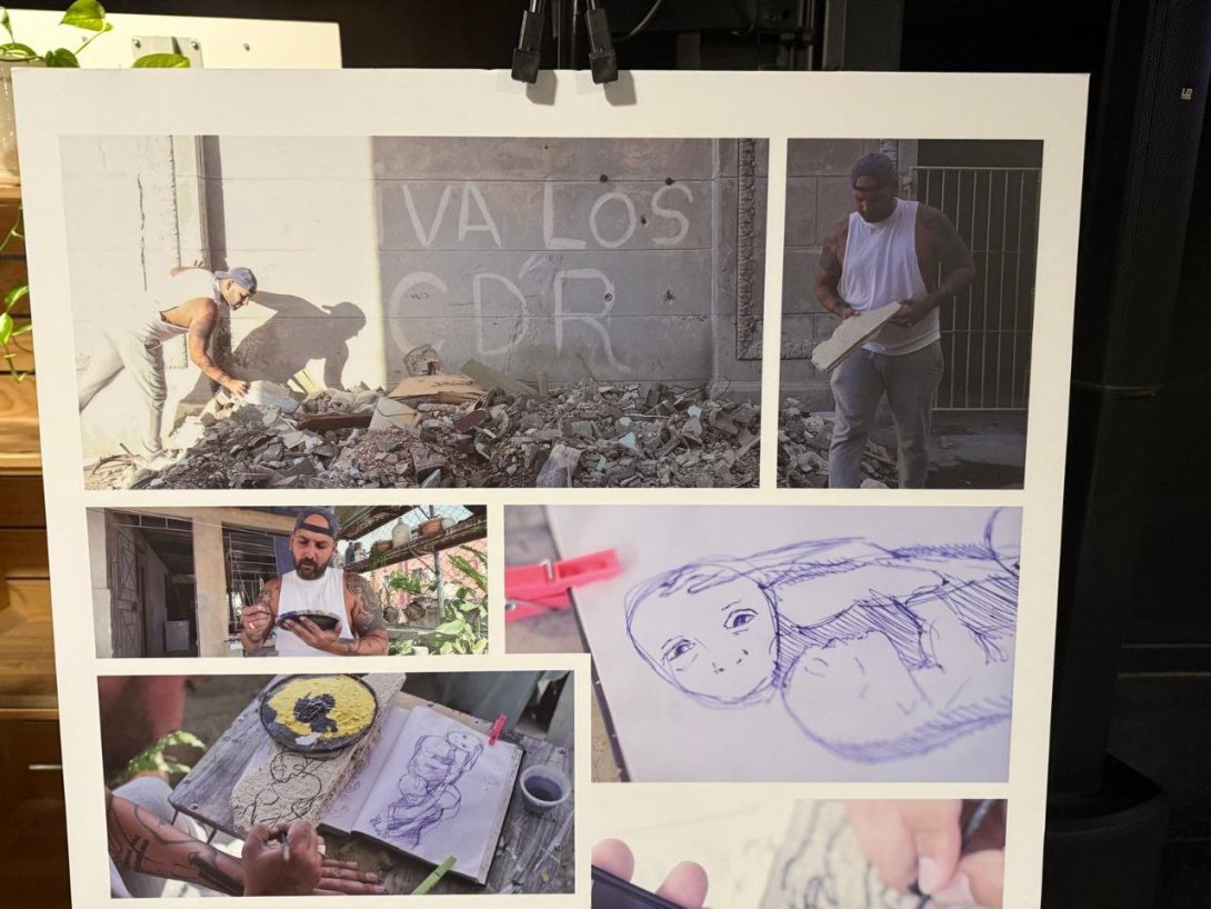 Proceso de creación del artista Yulier P., uno de los participantes en el documental "Libres por derecho".