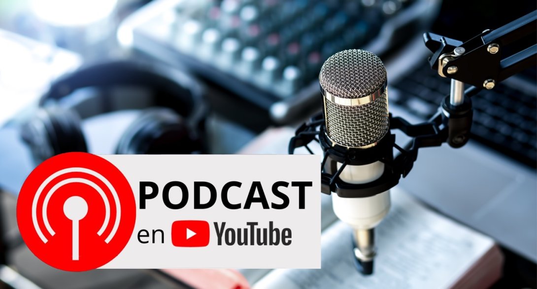 Pauta. Podcast por YouTube. Micrófono en estudio.