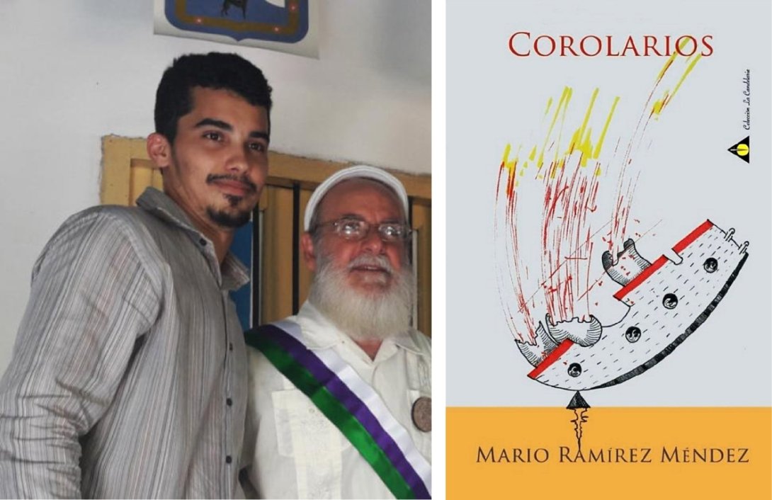 Mario Félix y Rafael Almanza. Portada de libro Corolarios.