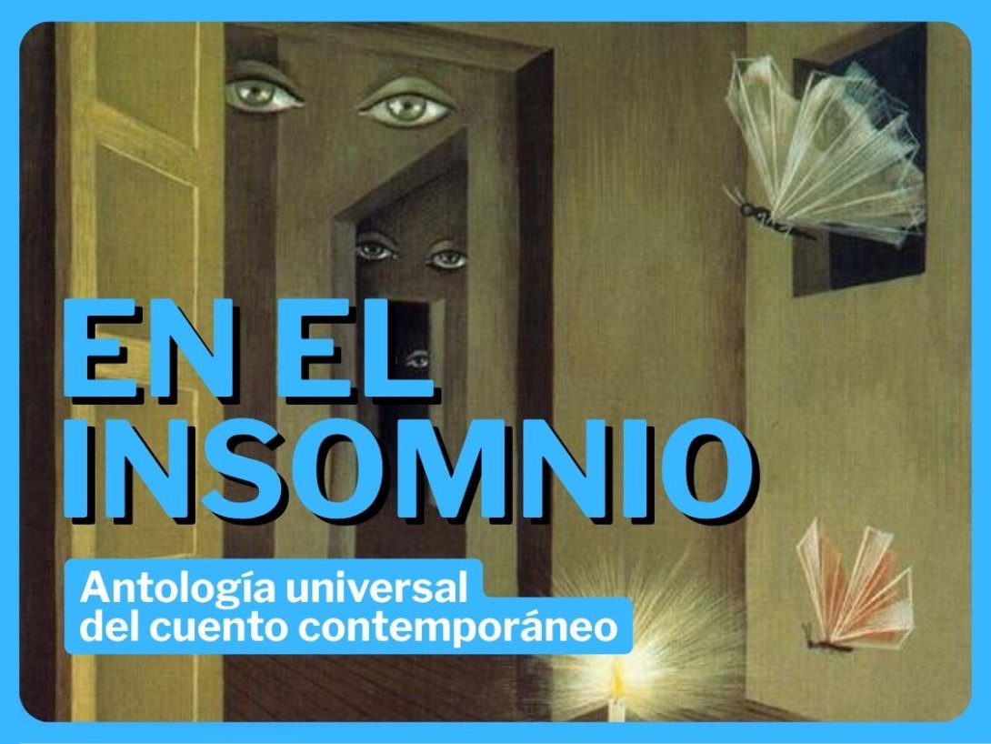 Portada de antología universal de cuentos contemporáneos "En el Insomnio"