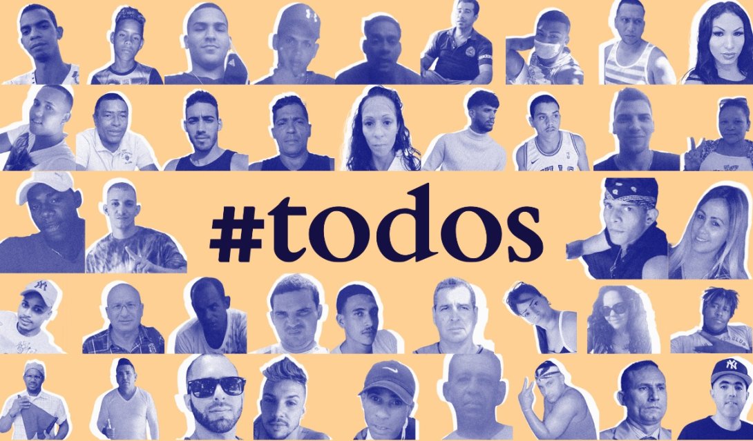 Poster pidiendo libertad para #Todos los presos políticos cubanos