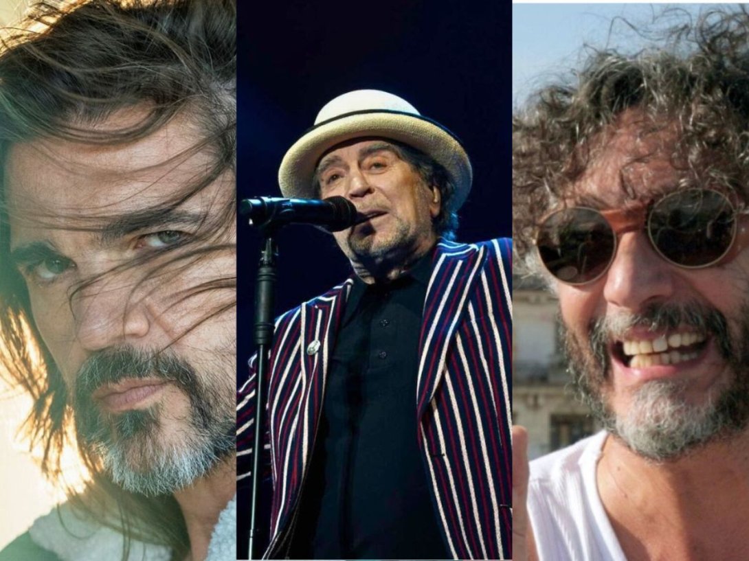 Juanes, Joaquín Sabina y Fito Páez.