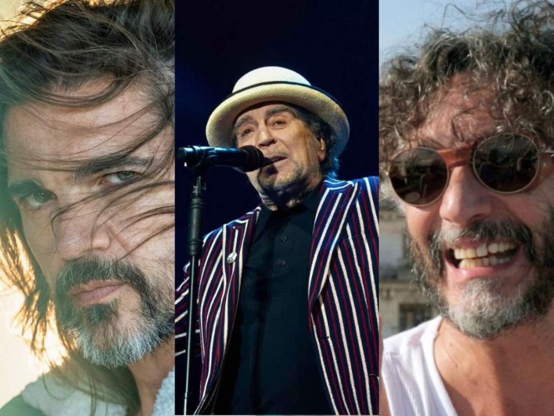Juanes, Joaquín Sabina y Fito Páez.
