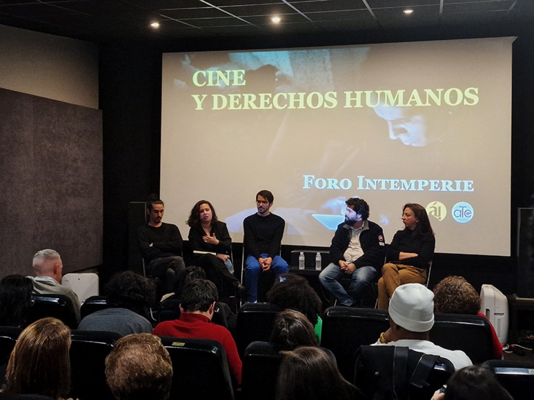 Fernando Fraguela, Katherine Bisquet, Lester Alvarez, Jose Luis Aparicio y Solveig Font en Foro Intemperie sobre Cine y Derechos Humanos