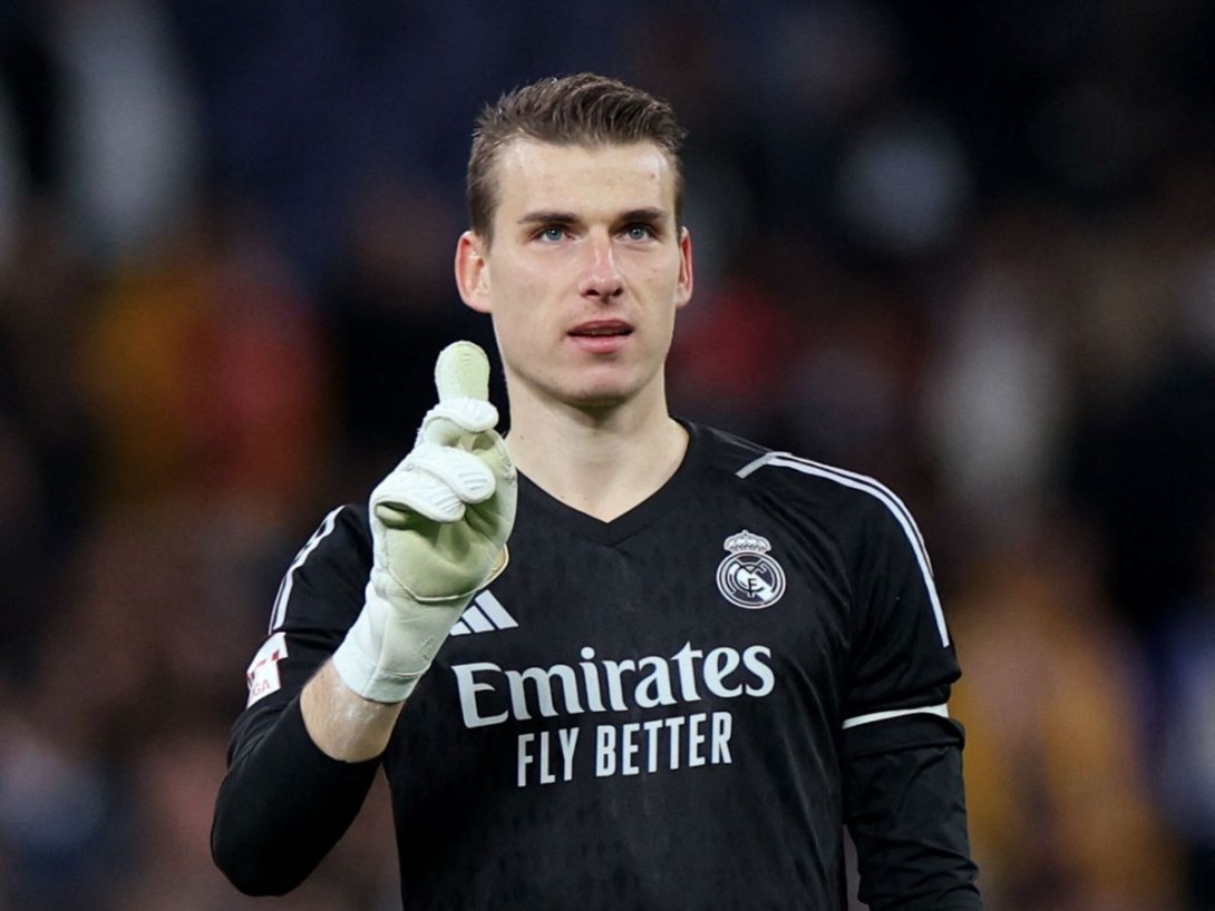 El portero del Real Madrid, Andriy Lunin.