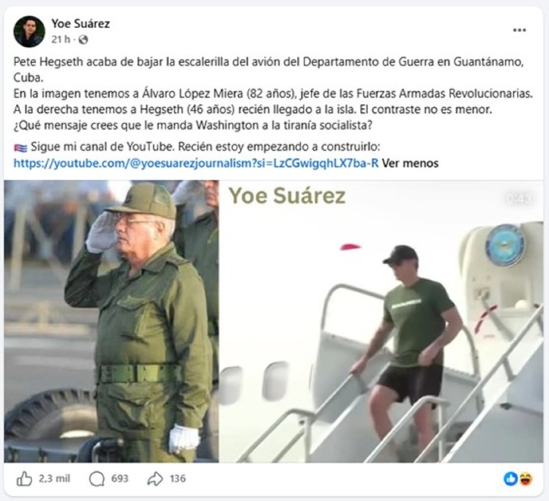 Publicación de Yoe Suárez en Facebook (10 de junio de 2026).