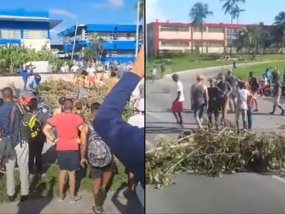 Protestas en Boyeros, La Habana, por los apagones y la falta de agua.
