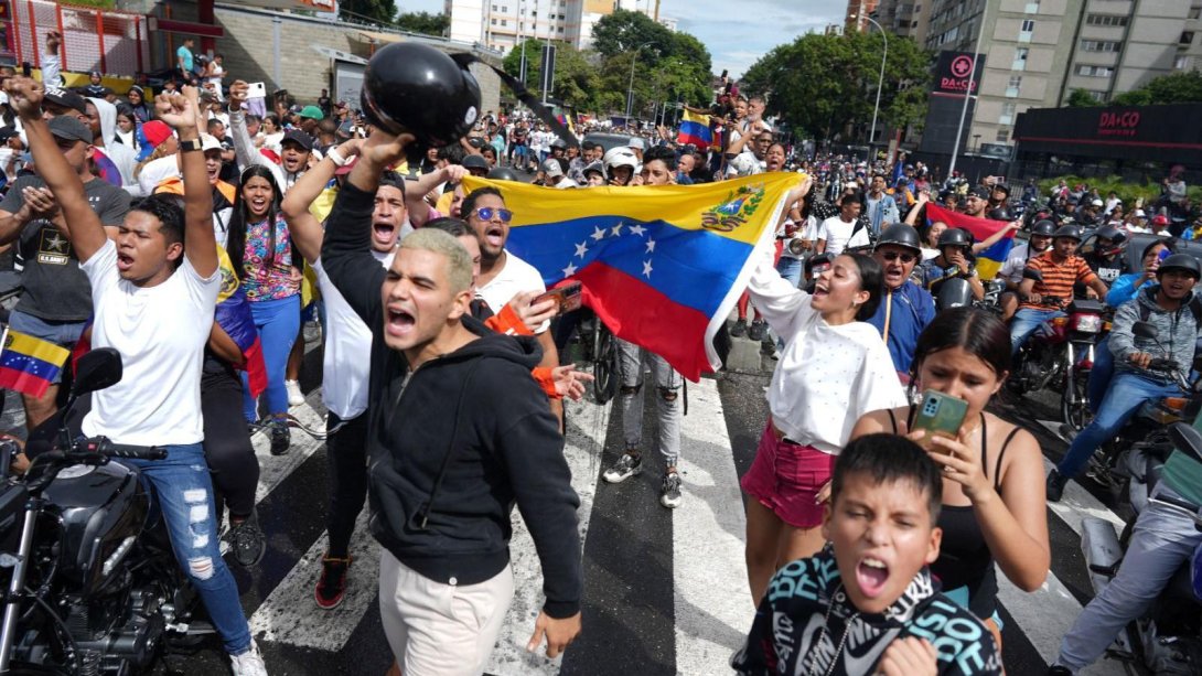 Protestas en Venezuela ante el fraude electoral de Nicolás Maduro, en julio de 2024.
