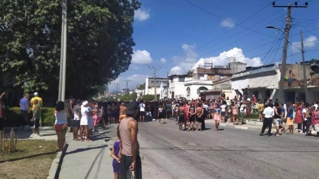 Protesta en Santiago de Cuba.