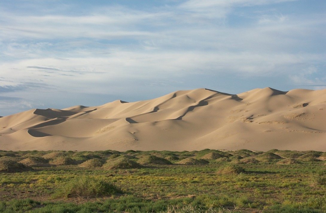Proyecto de reforestación frente al desierto Ghobi, en China.