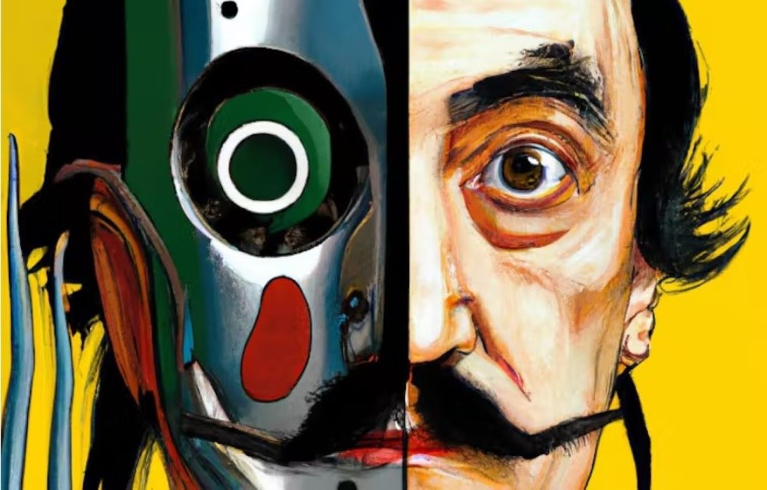 Retrato de Salvador Dalí robótico