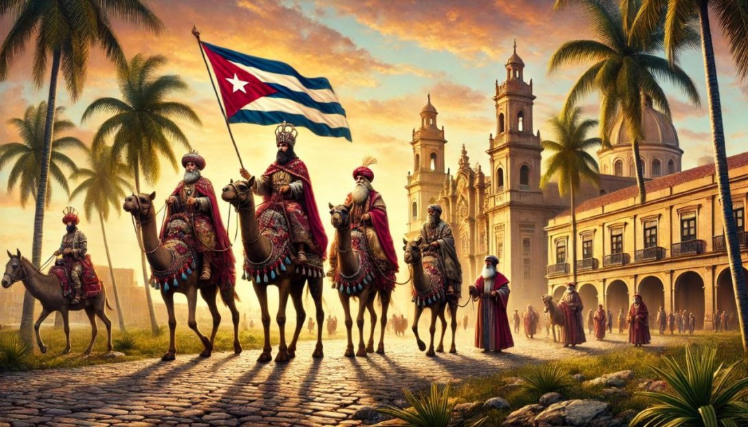 Reyes Magos saliendo de Cuba.