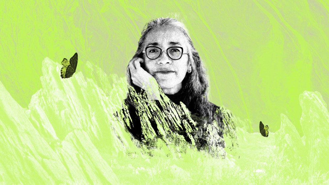 Ilustración con el rostro de Cristina Rivera Garza.