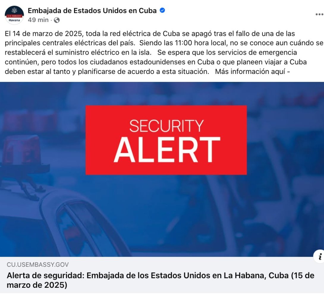 Embajada alerta a sus ciudadanos