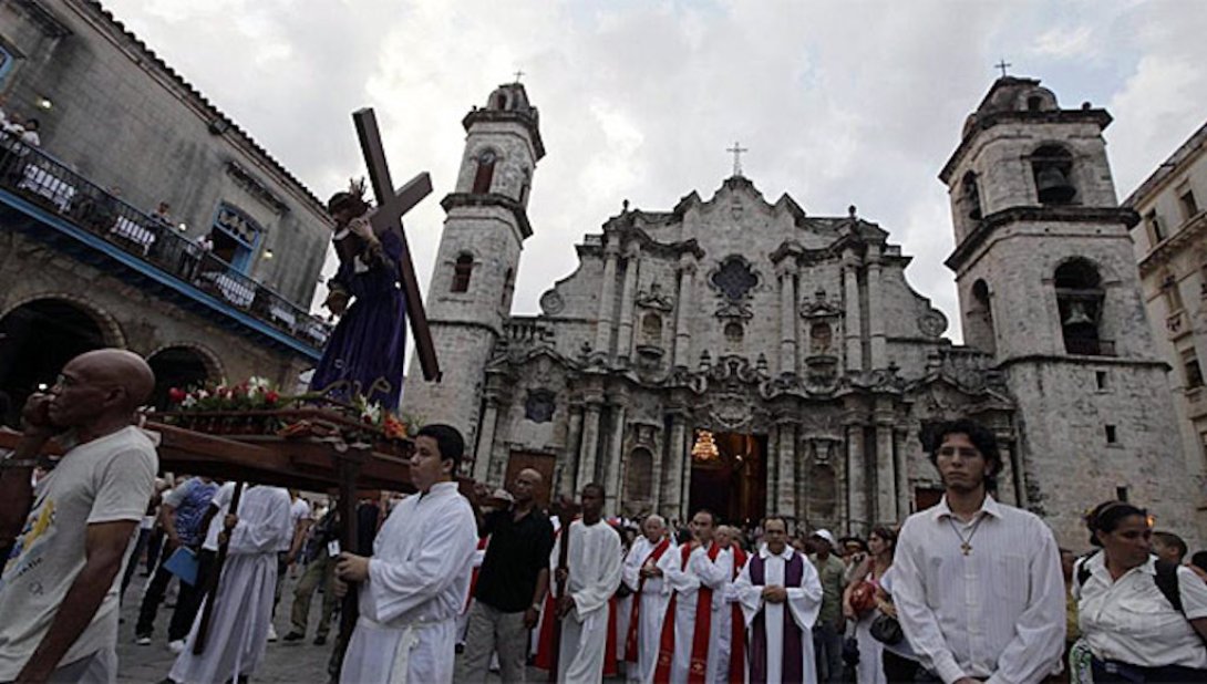 Procesión de Semana Santa en Cuba en 2012.
