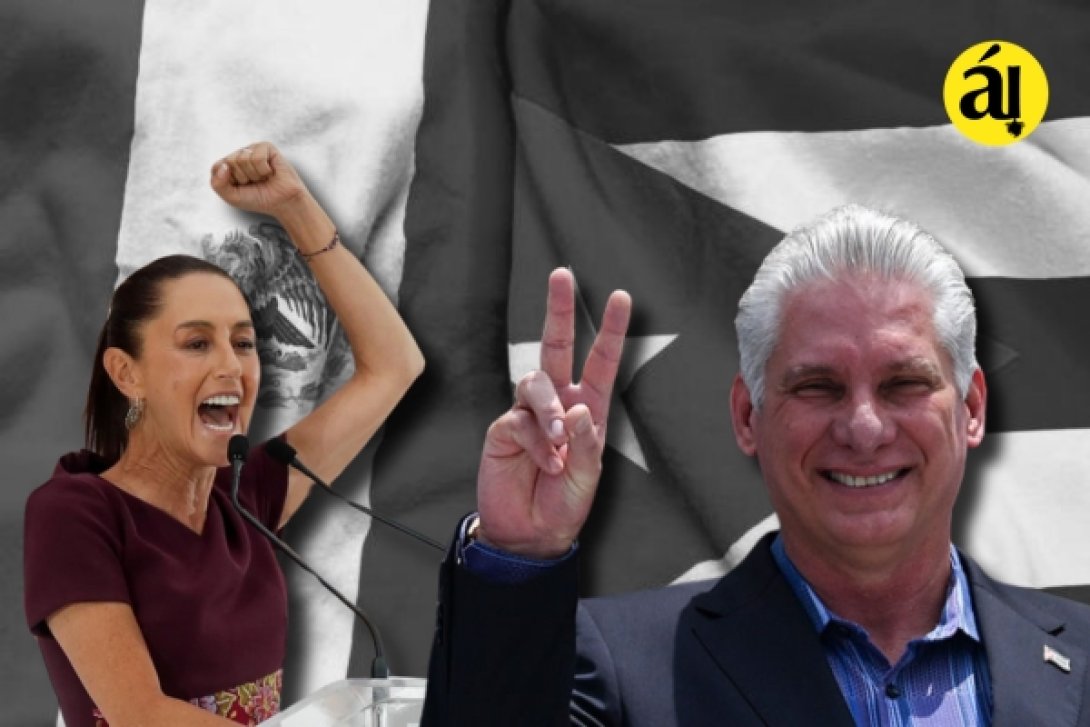 Claudia Sheinabum y Díaz-Canel.