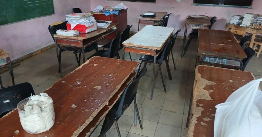 Aula de escuela primaria cubana (27 de noviembre de 2025). Foto tomada de Instagram.