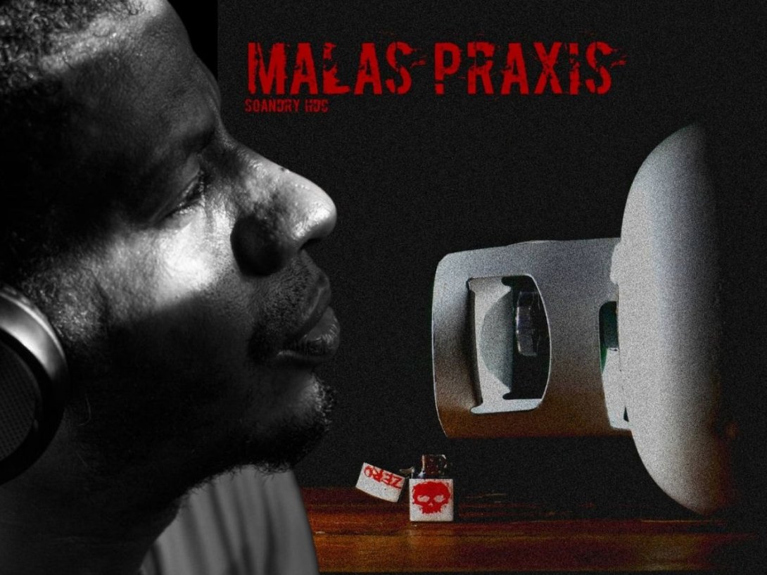 El rapero cubano Soandry del Río y portada de su disco "Malas Praxis" (2026).