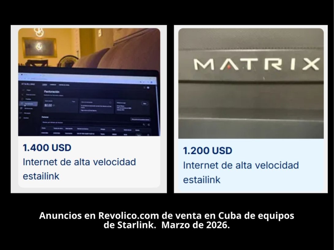 Anuncios en el sitio Revolico.com de venta en Cuba de equipos de Starlink (marzo de 2026).