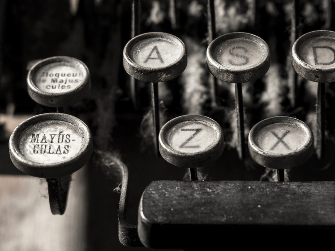 Teclas de una máquina de escribir.