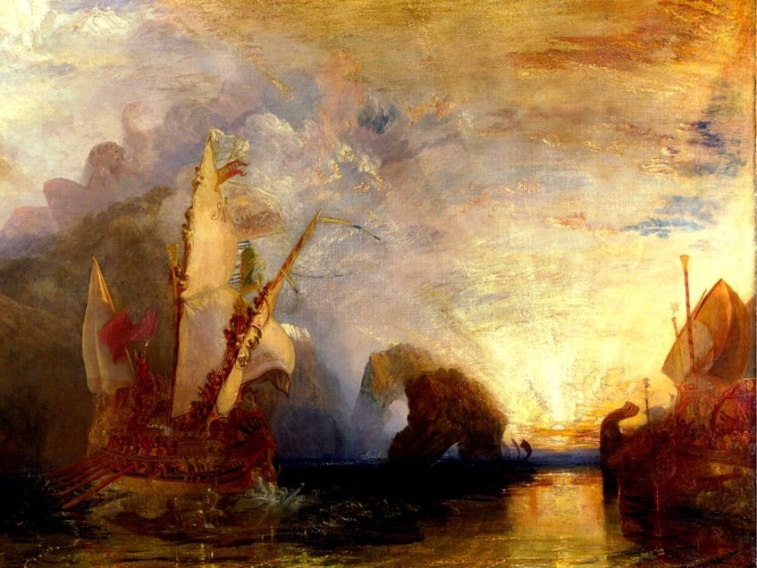 Barcos en el atardecer. 