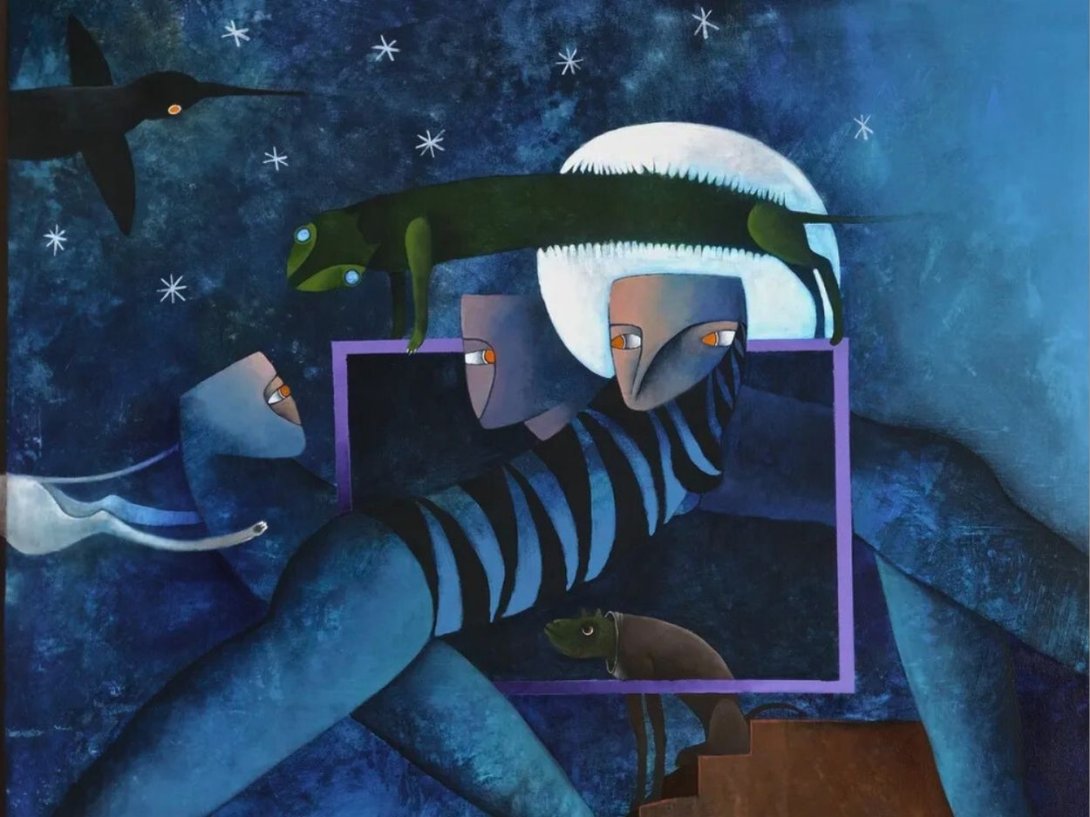 "Una noche en Cienfuegos" (ca. 2008), cuadro del pintor cubano Vicente Rodríguez Bonachea.