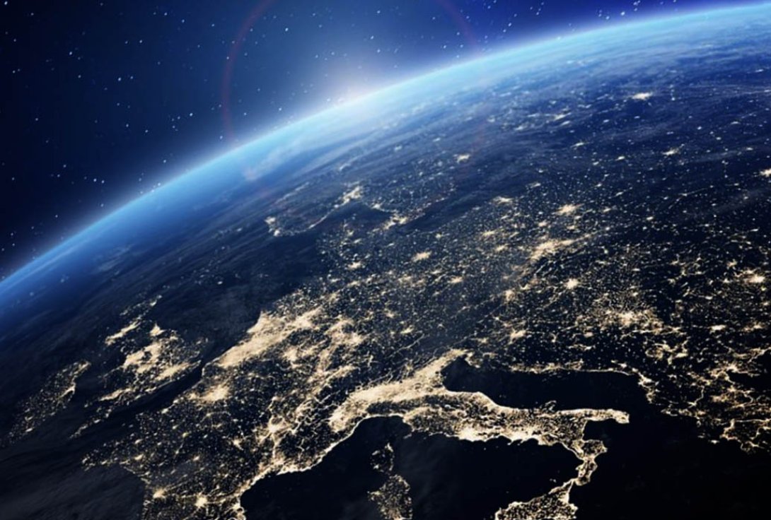 Vista del planeta Tierra desde el espacio.