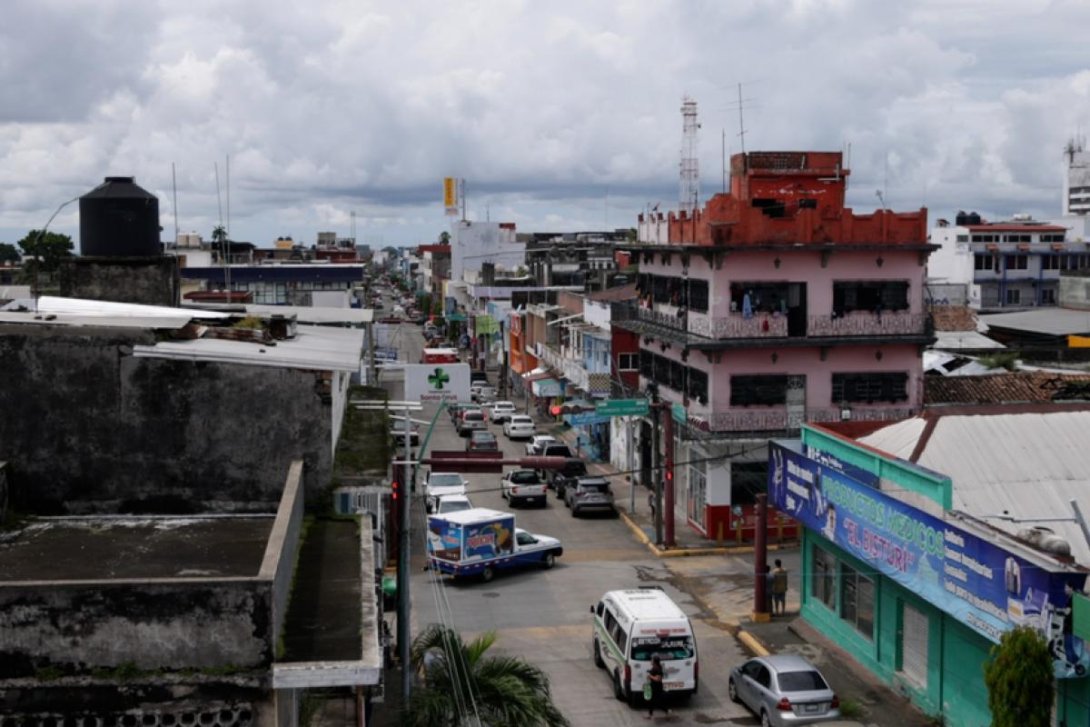 Calle de la ciudad de Tapachula, estado de Chiapas, México.