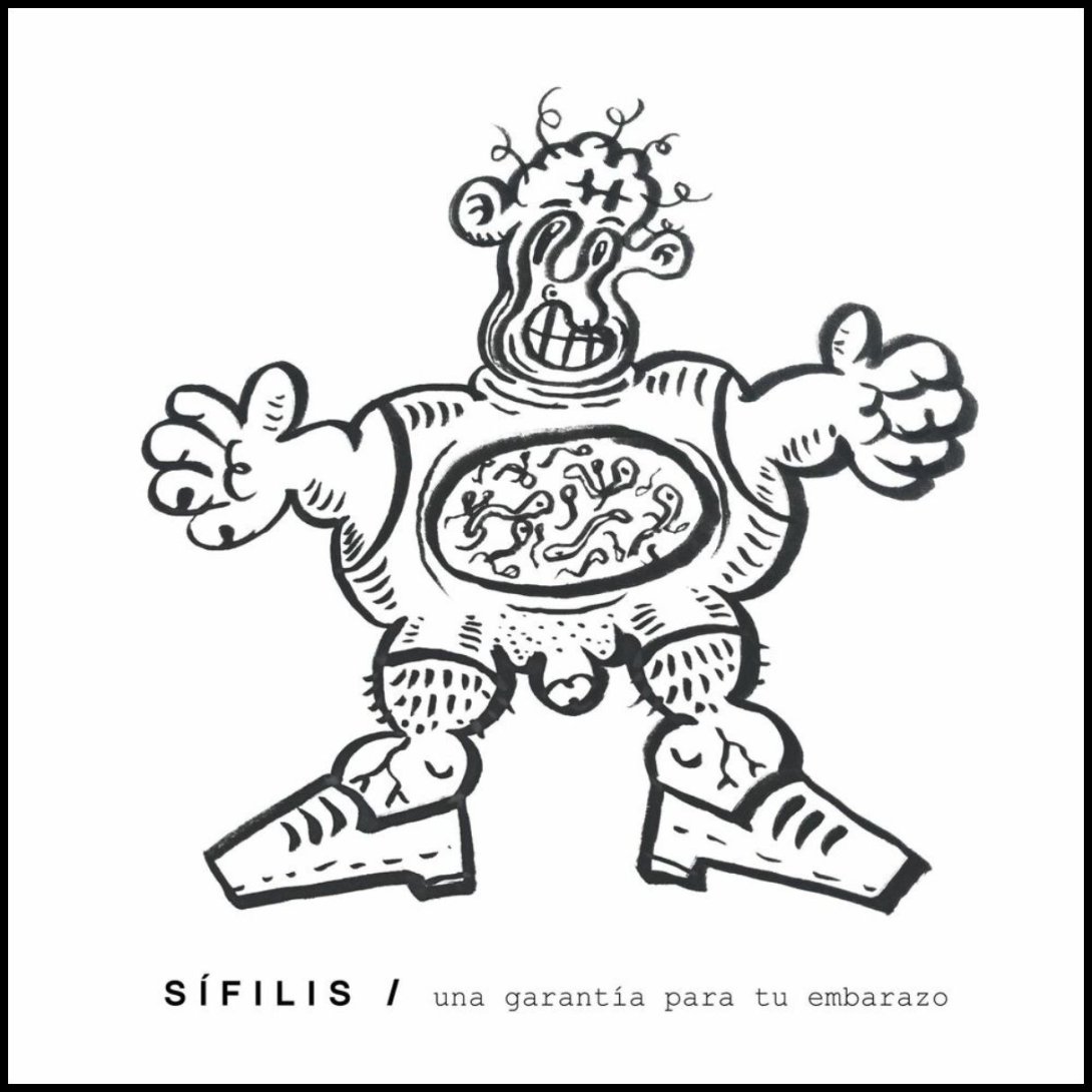 Portada del disco "Garantía para tu embarazo" (2025), del proyecto de punk-rock cubano Sífilis_band.
