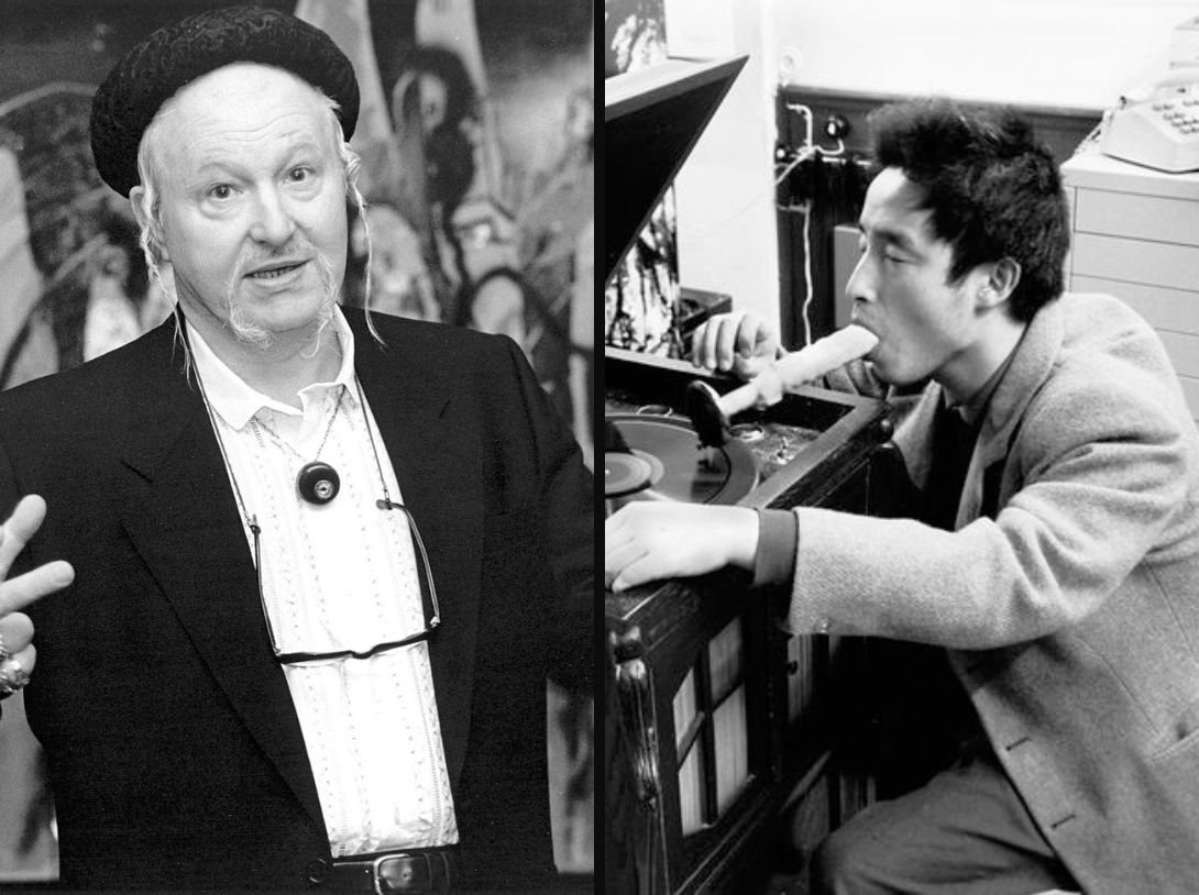 Los videoartistas Wolf Vostell (izquierda) y Nam June Paik (derecha).