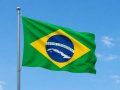 Bandera de Brasil con el mapa de Cuba sustituyendo las estrellas.