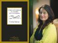 Libro "Cómo enterrar al padre en un poema" (2025) y su autora Corina Oproae.