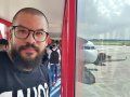 Ariel Maceo en el Aeropuerto Internacional José Martí de La Habana, a punto de volar hacia Managua, Nicaragua (2023).