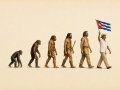Alegoría humorística de la evolución del ser humano.