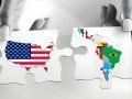 Imagen simbólica sobre la integración entre Estados Unidos y América Latina.