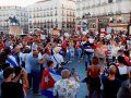 Concentración de cubanos en la Puerta del Sol, Madrid: Foto: RTVE. 