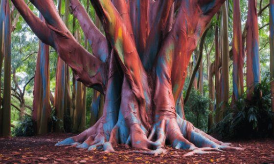 Eucalipto arcoíris, el árbol de los mil colores.