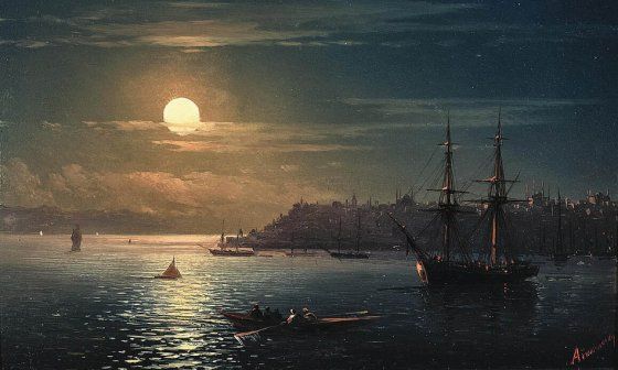 Iván Aivazovsky: "Constantinopla a la luz de la luna" (ca. 1860).